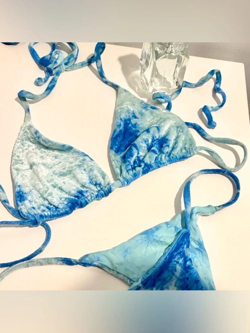 Frankie’s Bikinis | Tie-Dye | Triangle Bikini Set | Velvet String | Top Bottom